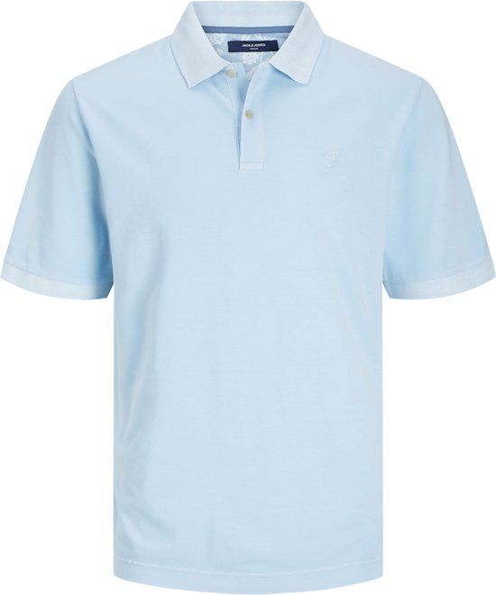 JACK&JONES JPRBLUWILLIAM WASH SS POLO SN Heren Poloshirt - Cerulean - Maat M