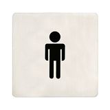 WC-signaal "Man" | roestvrij staal mat | 100x100 mm | 1 stuk