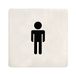 WC-signaal "Man" | roestvrij staal mat | 100x100 mm | 1 stuk