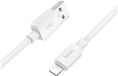 Hoco X96 2.4A Fast Charge USB naar Lightning Laadkabel 1M Wit