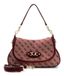 GUESS Samantha Flap Shoulder Bag Merlot Logo donkerrood