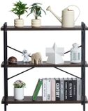 VEVOR Rustieke boekenkast Staande plank Opbergplank Metaal 3 niveaus 90x30x91cm
