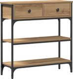 vidaXL Table murale avec tiroir, Artisan Chêne, 72,5 x 25 x 75 cm, Bois traité