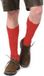 Merkloos Oktoberfest Tiroler verkleed kousen - rood - volwassenen - Kniekousen hoge sokken - Bierfeest verkleedaccessoires 39-42