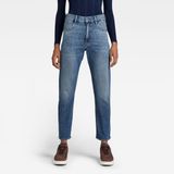 G-Star Virjinya Slim wmn Dames Jeans W31 X L28 Katoen Elastaan Denim High Waist Slim Fit Rits Knopen Faded Santorini