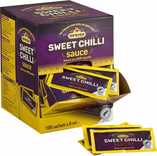 Inproba Zoete chilisaus - 100 zakjes van 8 ml - Rainforest Alliance