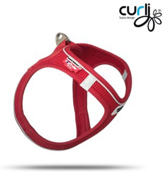 Curli Magnetic vest Harnas hondentuig - Rood 2XS 28-32cm