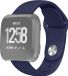By Qubix Qubix - Compatible Fitbit bandje - Siliconen - Donkerblauw - Large