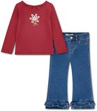 Levi's® Kids Ruffle Set Rood, Blauw 18 Maanden Meisje