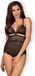 Obsessive Teddy Open Kruis - Erotische Body - Maat S/M - Zwart