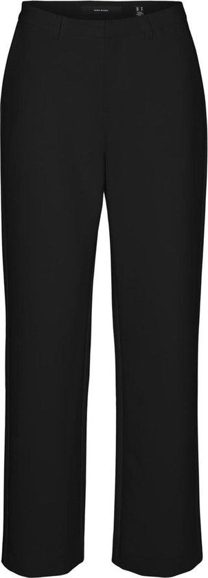 Vero Moda VMCLAIR MW STRAIGHT PANT NOOS - Zwarte Broek - Maat W34 X L32