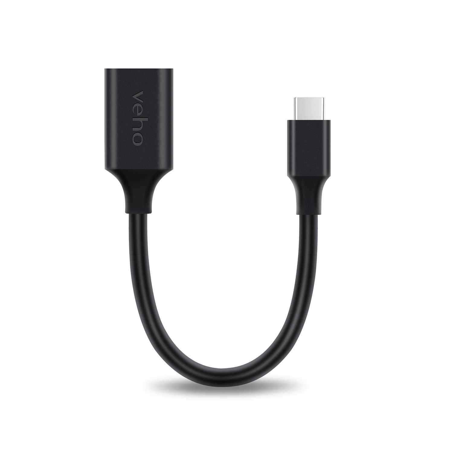 Veho VCL-220-USBCA USB-C naar USB-A Kabel - 0.15m - Zwart