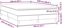 vidaXL Boxspring met matras fluweel donkergroen 160x220 cm