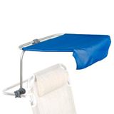 AKTIVE Parasol voor strandstoel, opvouwbaar, kantelbaar en 360 graden draaibaar, aluminium frame, textielweefsel, blauw, eenvoudige installatie, 50 x 45 x 37 cm, zomeraccessoires, parasol