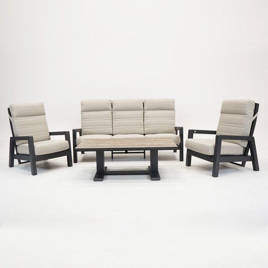 VITA VALERIO Loungeset Antraciet, Bruin, Taupe