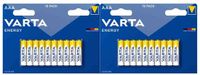 Varta Energy AAA Blister - 2 x 10 stuks - Voordeelverpakking