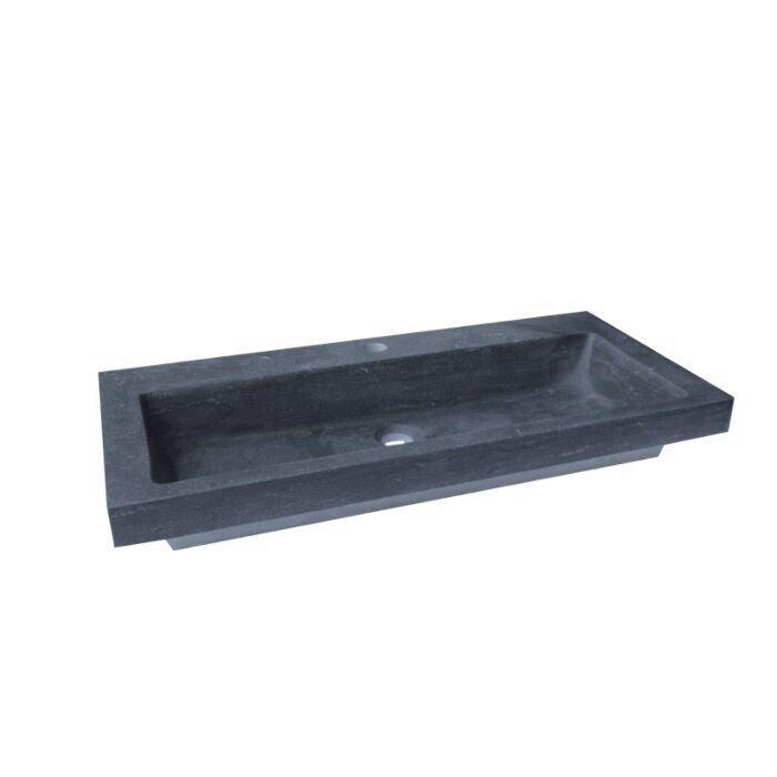 Badkamerplanet Avorio Wastafel Compact Stone Natuursteen 80 cm Antraciet