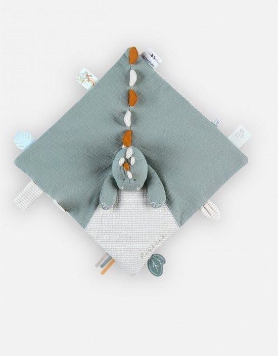 Noukie's Tidou Dino - Bio katoen - Groen - 26 cm