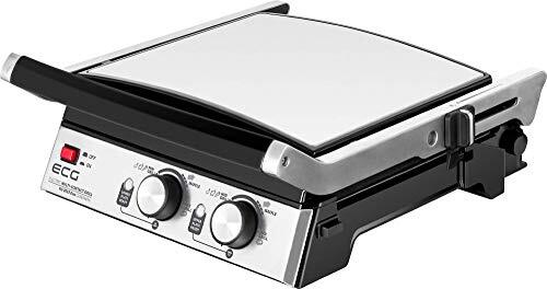 ECG KG 2033 Duo Grill & Waffle, Steel and Black