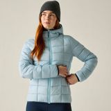 Regatta Dames Asper Jas Blauw Polyester/Polyamide Met Capuchon Waterafstotend