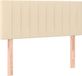 vidaXL Hoofdbord 90x5x78/88 cm stof crèmekleurig