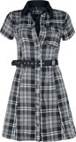 Poizen Industries Adelaide Dames Mini-jurk - zwart/grijs/wit - XS