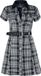 Poizen Industries Adelaide Dames Mini-jurk - zwart/grijs/wit - XS