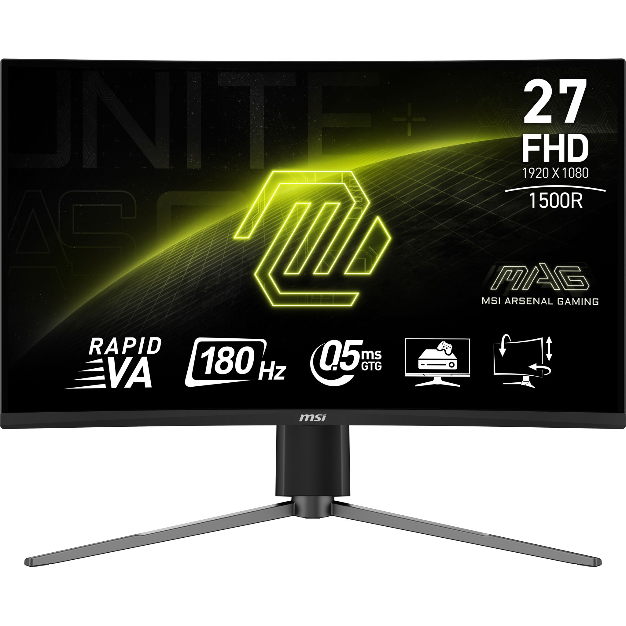 MSI MAG 27C6PF computer monitor 68,6 cm (27") 1920 x 1080 Pixels Full HD Zwart