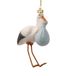 Vondels Cigogne avec bébé 11cm en verre, couleur multi 1 pièce