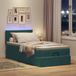 Maison Exclusive - Lit plateforme avec matelas & LED, vert foncé, 90x200 cm, velours