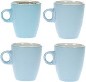 Cosy & trendy Koffiekopjes/bekers - 4x - blauw - 190 ml - Keramiek - glans finish