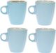Cosy & trendy Koffiekopjes/bekers - 4x - blauw - 190 ml - Keramiek - glans finish