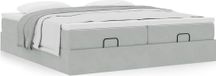 Prolenta Maison Exclusive - Ottoman bedframe met lichtgrijs matraskussen, 200x200 cm, fluweel