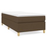 VidaXL Boxspringbed met matras, donkerbruin, 120x200 cm