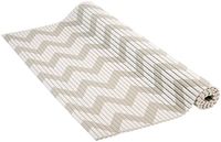 Venilia Zachte schuimmat Venisoft visgraat antislip vloerbedekking douchemat antislipmat, pvc-polyester, grijs-wit, 65 x 200 cm, 54715