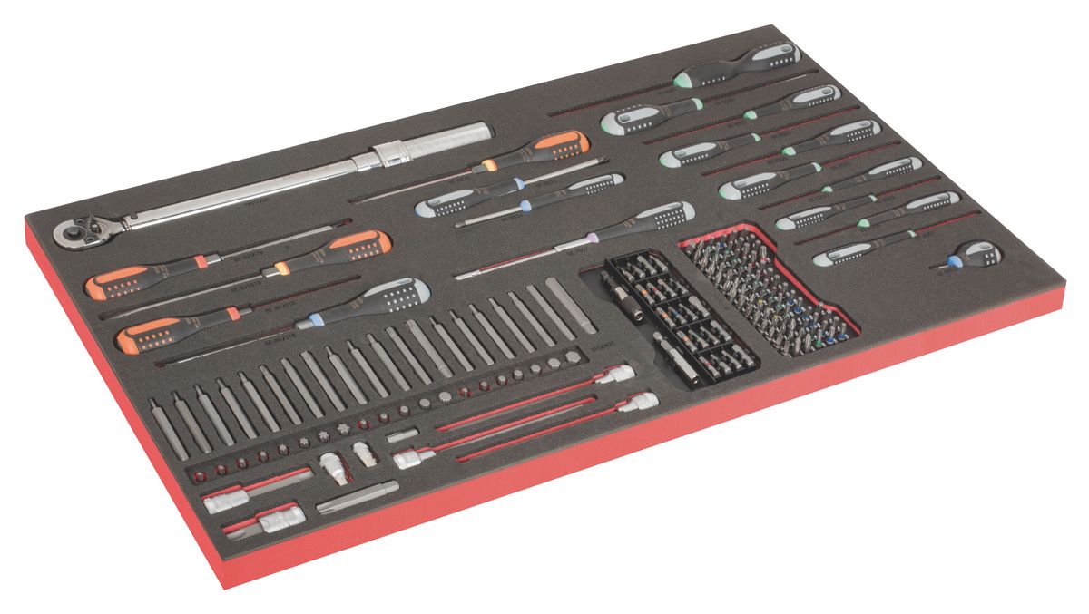 Bahco Foaminlay Fit&Go 40" met schroevendraaiers | ERGO | Phillips | TORX® | bits en momentsleutel - 169-delig - FF1B07LM