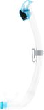 CRESSI Seal Dry Snorkel, Tube equipped with Innovative Closed Cell System, ideal for Freediving and Snorkelling, Clear/Aquamarine, One Size Unisex