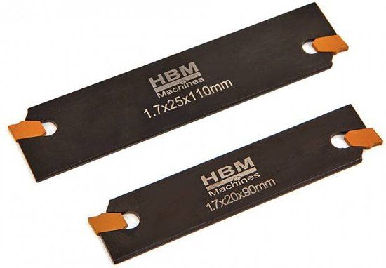 HBM afsteekmes met 2 wisselplaten 1,7 x 25 x 110 mm
