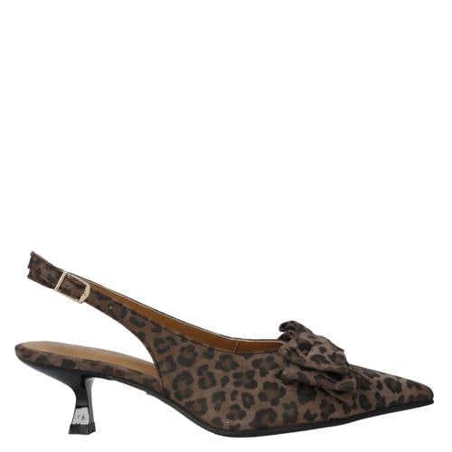 Copenhagen Shoes As You See suède slingback pumps bruin