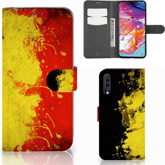 Bookstyle Case Samsung Galaxy A70 - Belgische Vlag - Zwart