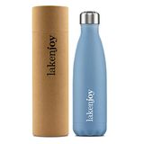 Laken Thermosfles van roestvrij staal, dubbel geïsoleerd, voor koud of warm water, 500 ml, blauw