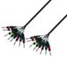 Adam Hall K3 L8 PP 0300 audio kabel 3 m 8 x 6.35mm TRS Zwart