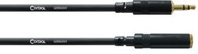 Cordial Essentials - Gebalanceerde Verlengkabel - REAN Mini-Jack 3,5 mm Male naar Female - 3 m