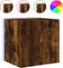 vidaXL Tv-wandmeubel met LED-verlichting 40,5x35x40 cm gerookt eiken