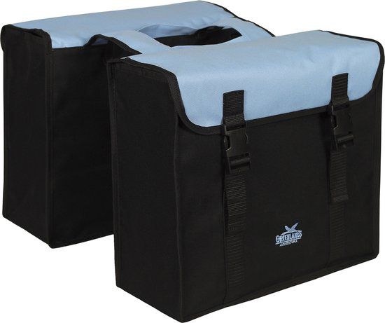 Greenlands Dubbele Fietstas - 34 Liter - Zwart/Blauw
