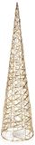 Home Styling Decoration Kunstkerstboom Kegelvorm 40 LED 80 cm Gouden Kleur