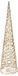 Home Styling Decoration Kunstkerstboom Kegelvorm 40 LED 80 cm Gouden Kleur