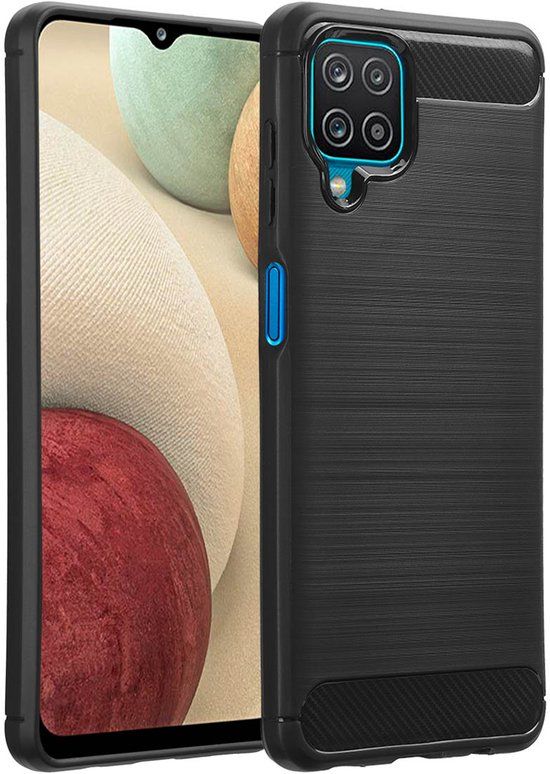 imoshion Brushed Backcover voor de Samsung Galaxy A12 - Zwart