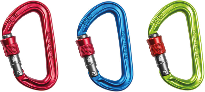 Ocun OcÃºn Hawk screw 3-pack mooie set van 3 hoogwaardige karabiners