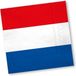 Merkloos Vlag Holland/Nederland servetten - 60 stuks - Rood Wit Blauw - Koningsdag Thema